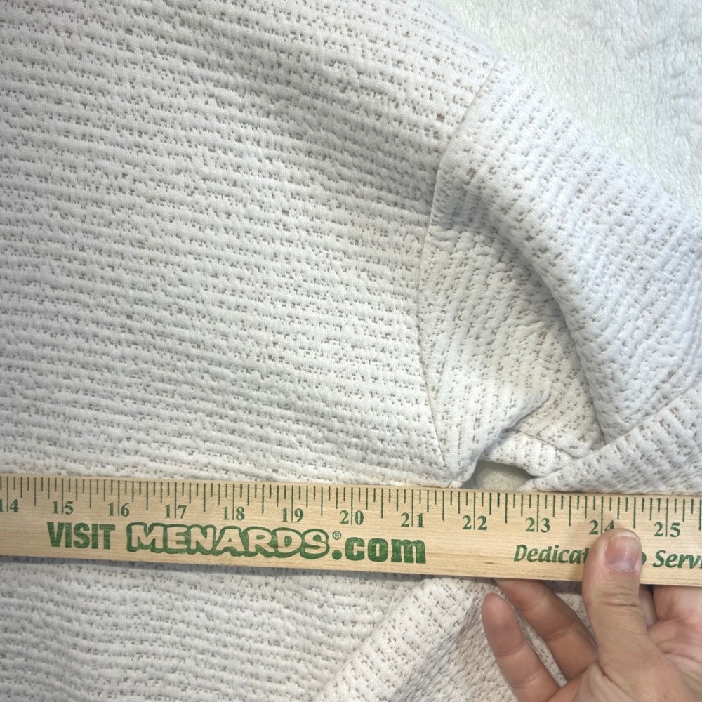Calia Athleisure Cowl Neck Textured Pullover Size M Cream Minimalist Gorpcore - Picture 3 of 8
